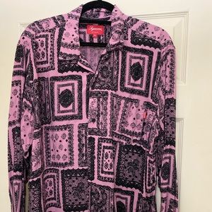 Supreme Rayon Laces Paisley SS17 button up size XL